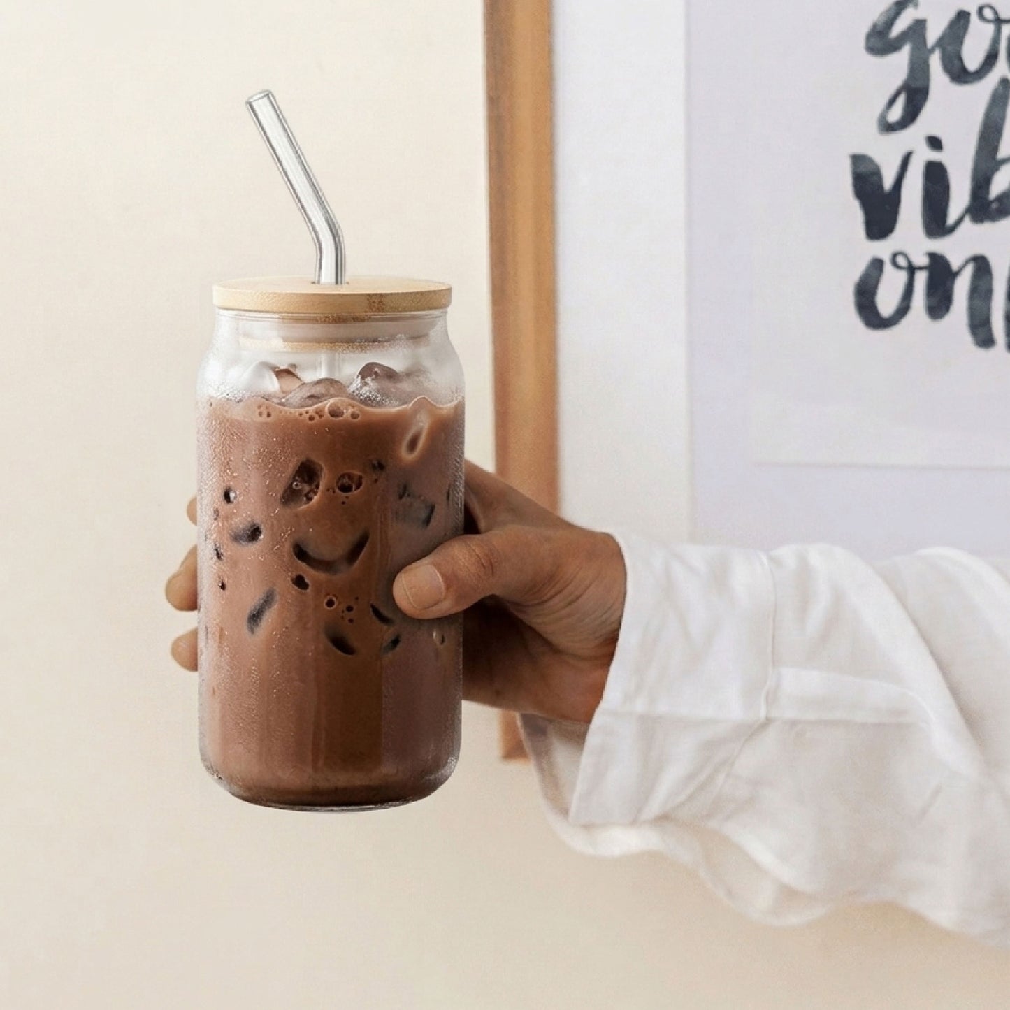 Iced Chocolate and Can Glass Tumbler Combo
