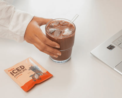 Ribbed Glass Tumbler with Lid & Straw