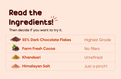 55% Dark Iced Chocolate Mix Sachets - Pack of 10