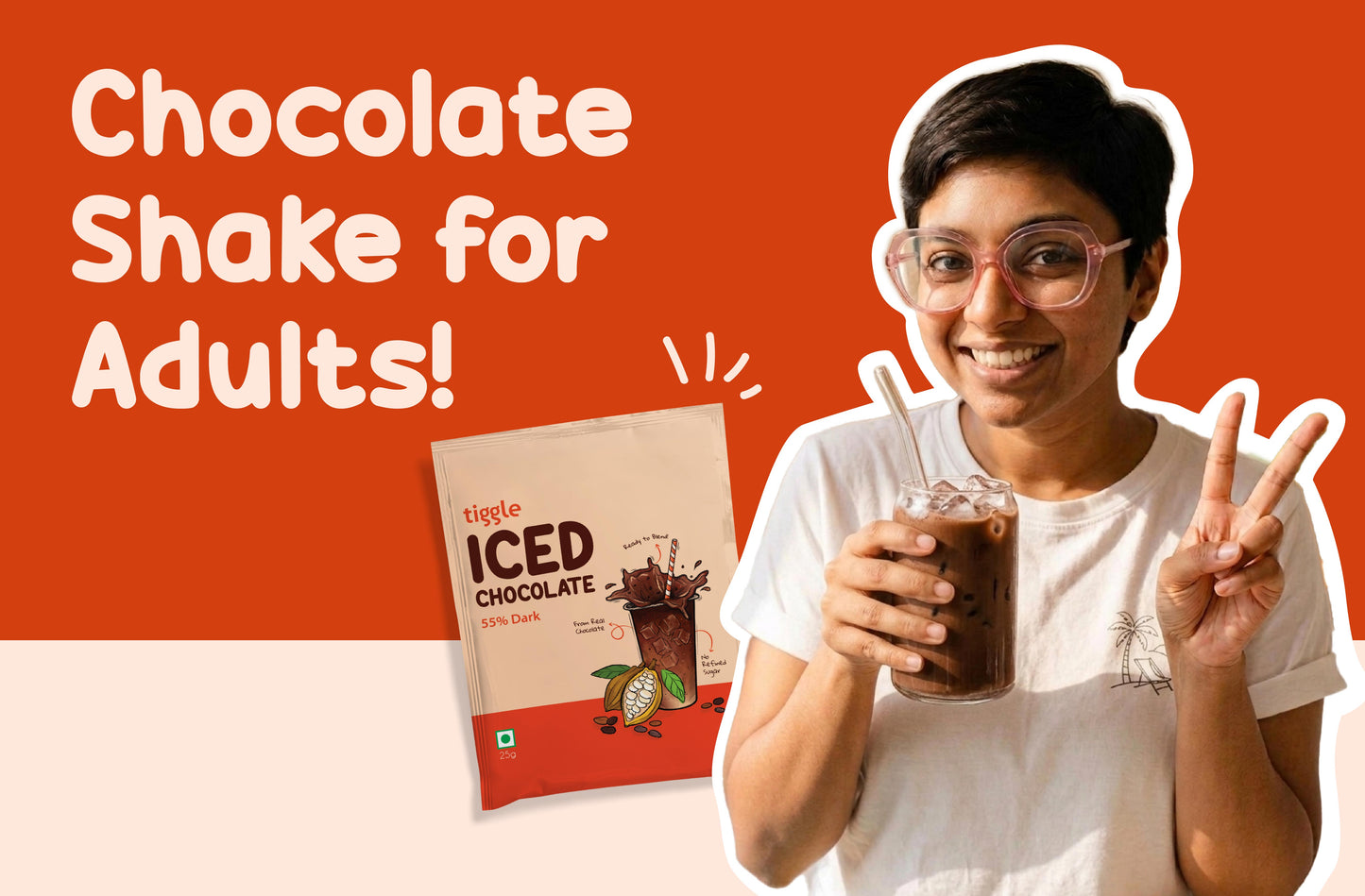 55% Dark Iced Chocolate Mix Sachets - Pack of 10