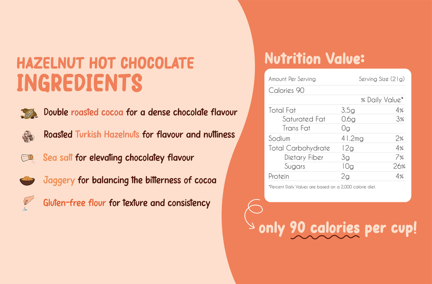 Hazelnut Hot Chocolate Mix - 10 Cup Pack