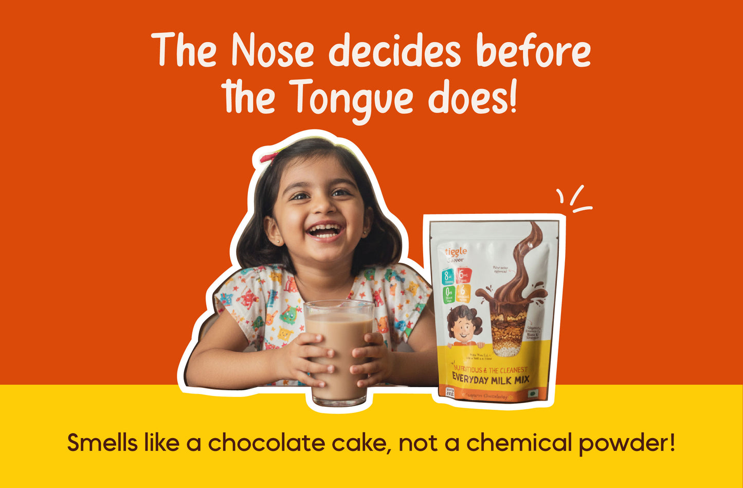 Tiggle Junior | Real Food Chocolate Protein Milk Mix for Kids
