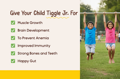 Tiggle Junior Everyday Milk Mix Trial Sachets | Nutritional Chocolate Powder For Kids (120g)