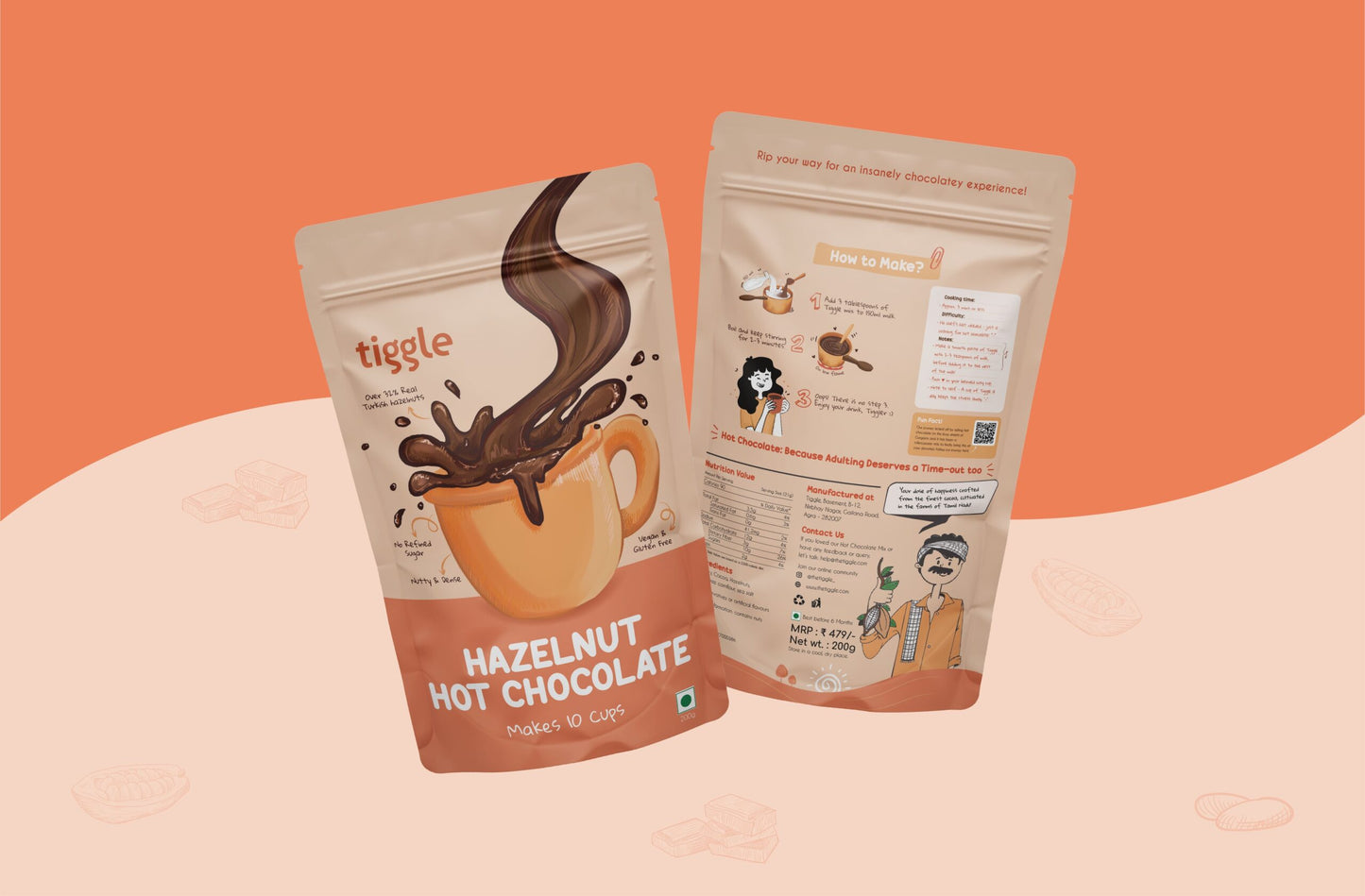 Hazelnut Hot Chocolate Mix - 10 Cup Pack