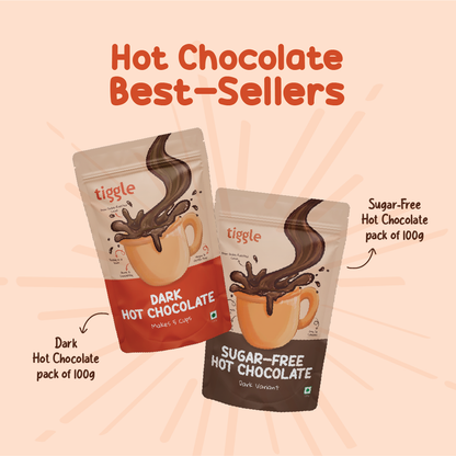 Dark Hot Chocolate and Sugar-Free Hot Chocolate 100g packs