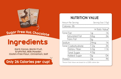 Sugar-Free Dark Hot Chocolate Mix (100gms)