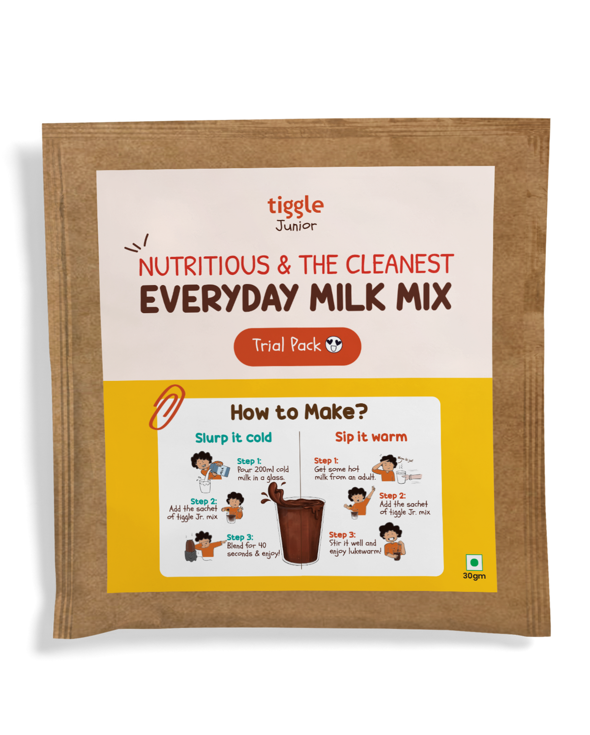 Tiggle Junior Trial Pack - Protein Chocolate Powder For Kids (30g)
