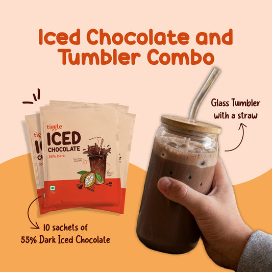 Iced Chocolate and Can Glass Tumbler Combo