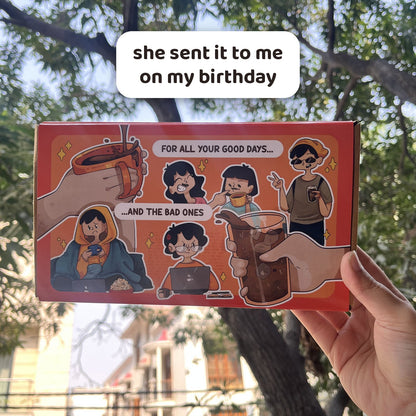 Tiggle gift box as a birthday gift, caption: she sent it to me on my birthday