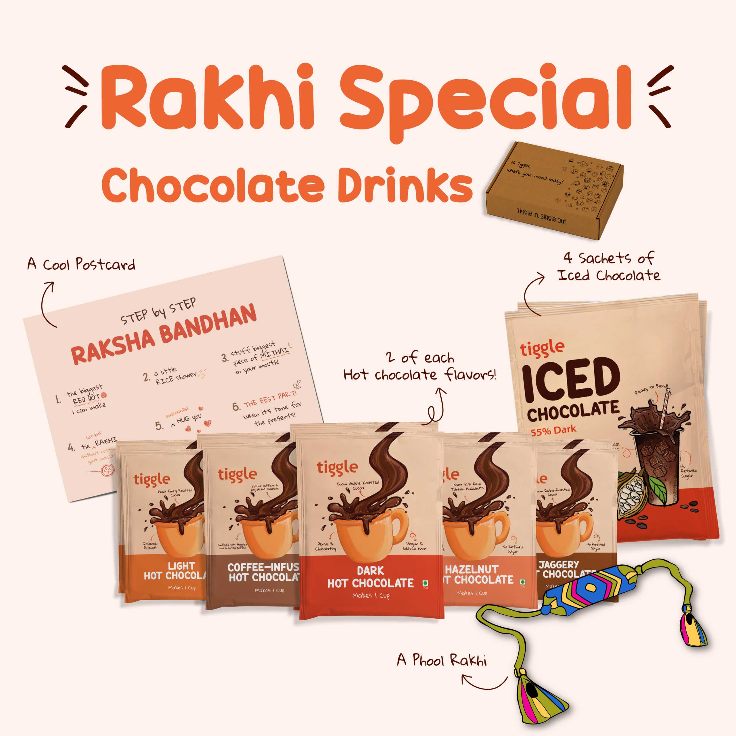 Rakhi Special Chocolate Drinks Bundle (Free Rakhi)